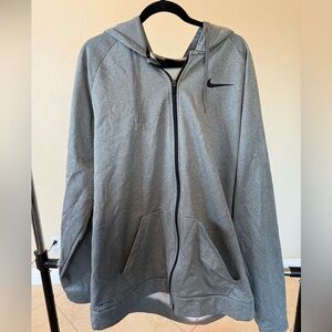 Nike Heather Gray Zip-Up Hoodie